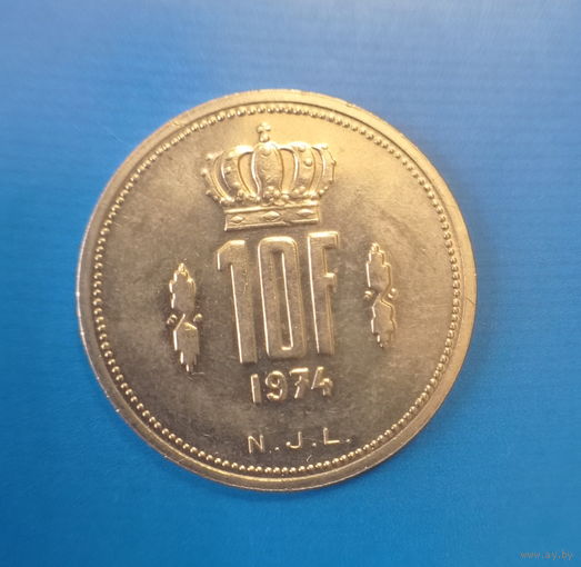 Люксембург 10 франков 1974 год
