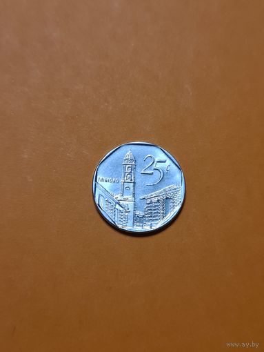 Монета 25 сентаво Куба 2008 г.