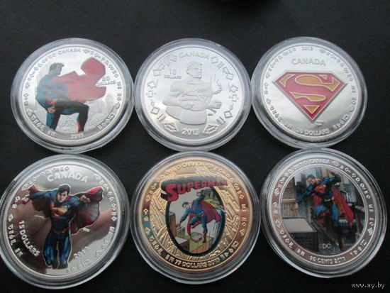Канада 2013 Супермен 75 лет Superman копии 6 шт.