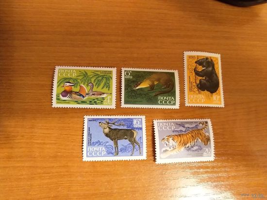 1970 СССР Загорский 3836-3840 полная серия фауна чистая MNH** (с-11)