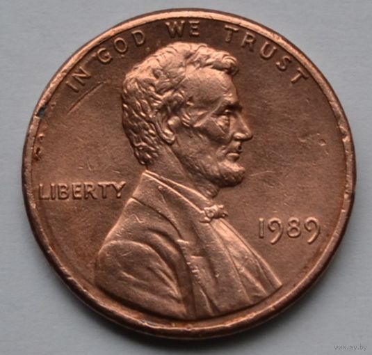 США, 1 цент 1989 г.