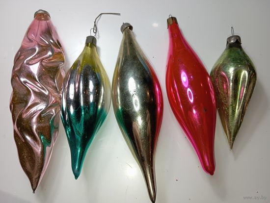 Ёлочная игрушка - Сосульки  , СССР .