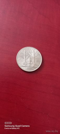 США, 25 центов 2001, Вермонт, Р.
