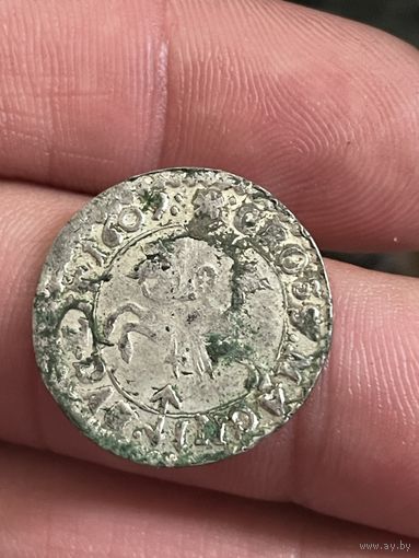 Грош 1609 Вильно! R8 по Копицкому! с двойной обводкой! Редкость и качество!