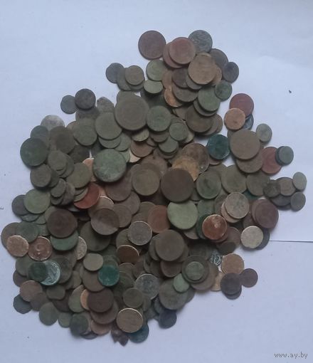 Монеты разные для опытов , 450 штук , с 1 рубля, без мц