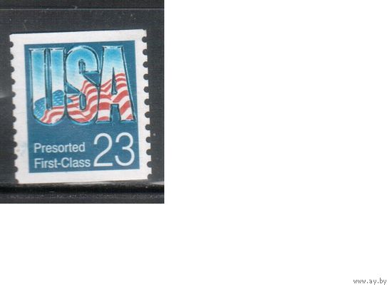 США-1992, (Мих.2251), * (без клея) , Стандарт, Флаг, 1-й класс(одиночка),