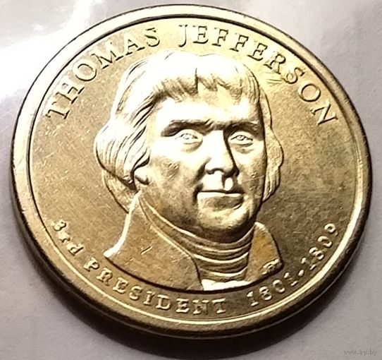 1 доллар США 2007 г. 3-ий Президент Томас Джефферсон