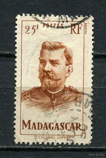 Французские колонии - Мадагаскар - 1946 - Маршал Жозеф Жоффр 25Fr - [Mi.405] - 1 марка. Гашеная.  (Лот 89Gi)-T2P36