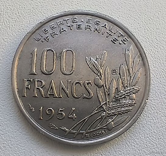 Франция 100 Франков, 1954  "В". 5-4-10