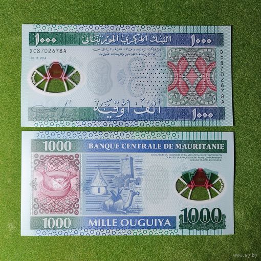 Мавритания, 1000 угий 2014 г. Полимер. UNC