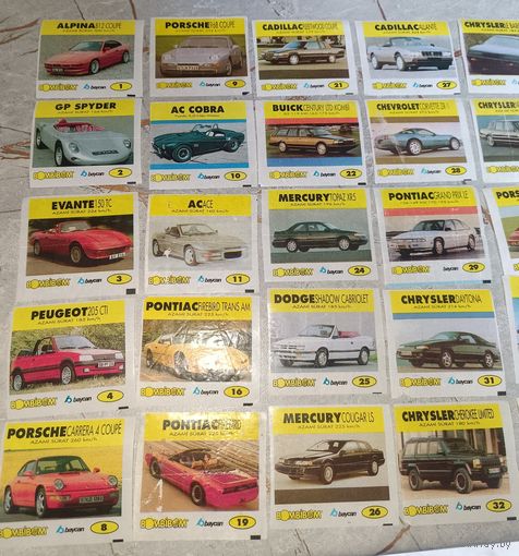 Вкладыши Bombiboom 3 Машины baycan c b и без