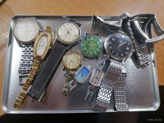 Часы разные и браслеты к ним. С Рубля!