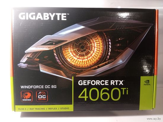 Коробка от видеокарты GIGABYTE GF RTX 4060 TI  WINDFORCE OC 8G