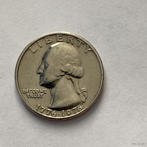 25 центов 1976 1776 200 лет независимости Барабанщик без обозначения монетного двора
