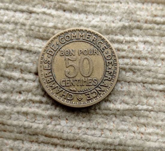 Werty71 Франция 50 сантимов 1923 Меркурий