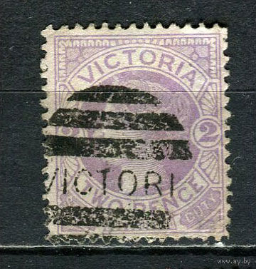 Австралийские штаты - Виктория - 1885/1886 - Королева Виктоия 2Р - [Mi.92a] - 1 марка. Гашеная.  (Лот 18HT)-TG3P15
