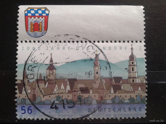 Германия 2002 1000 лет г. Деггендорф, герб Михель-1,0 евро гаш.