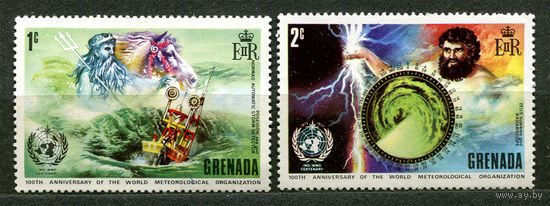 Зевс и Посейдон. Метеорология. Гренада. 1973. Серия 2 марки. Чистые