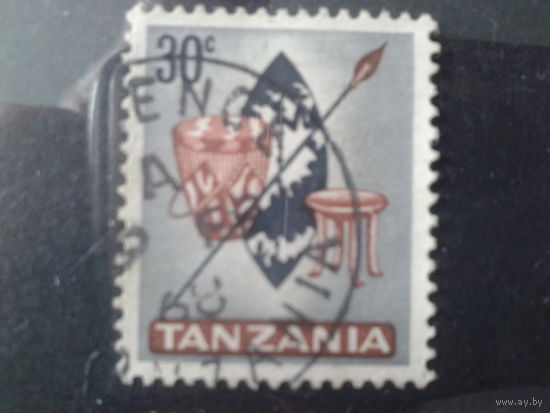 Танзания 1965 Стандарт, копье, щит, барабан