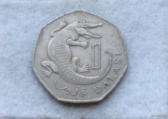 Werty71 Гамбия 1 большой даласи 1987 крокодил