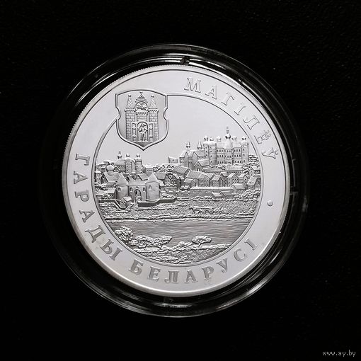 Могилев 20 рублей, 2004 г.. Серебро. Капсула, сертификат.  Банковское состояние.