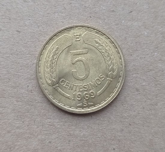 Чили 5 сентесимо 1969 год кондор
