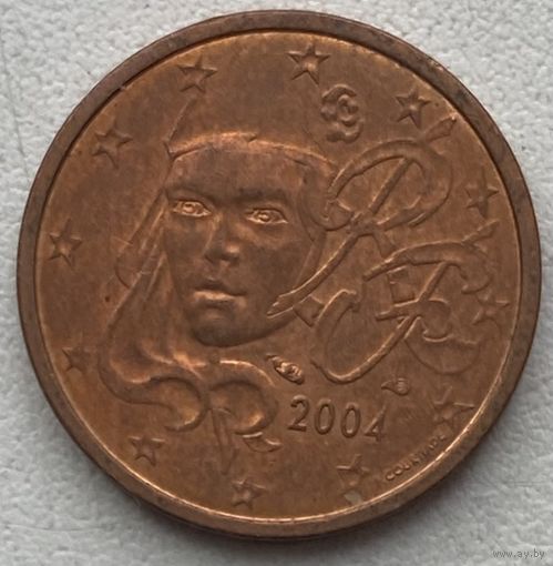 Франция 2 евроцента 2004 г.