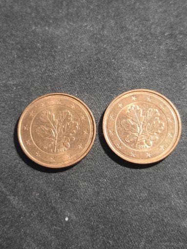 Германия 5 евроцентов 2019 A J