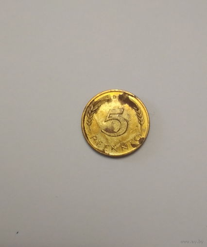 Германия / 5 pfennig (D) / 1989 год