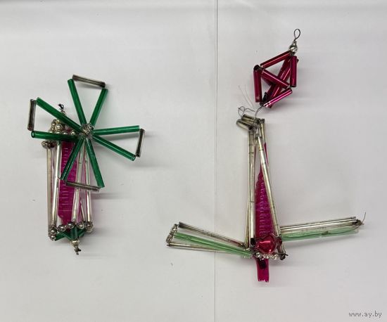 Ёлочная игрушка стеклярус СССР К.2 цена за все