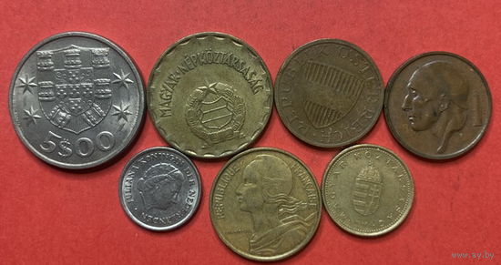 Европа, 7 разных монет из 7 стран - 2