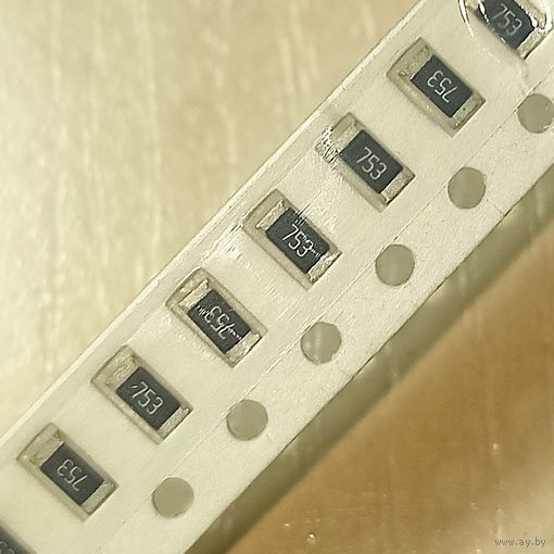 1206. 75 кОм ((цена за 102 шт)) 5% 753. Резисторы чип smd. 75кОм 75k. 3216