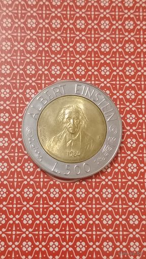 Сан Марино 500 лир1984 Эйнштейн