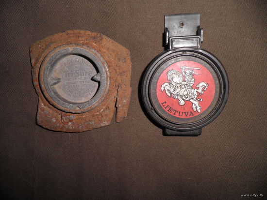 Крышка LIETUVA и крышка от бочки с маслом TRI-SURE USA ЛЕНД ЛИЗ ВОВ.