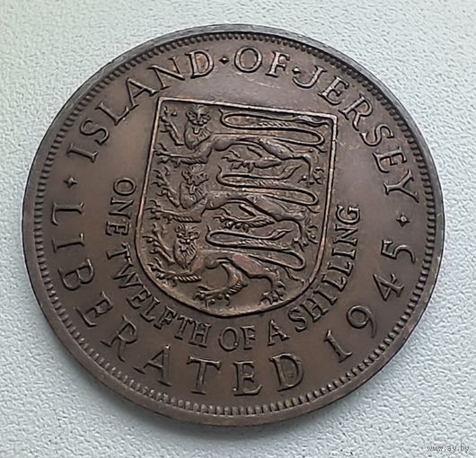 Джерси 1/12 шиллинга 1945 г. Елизавета II  1-13-28