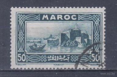 [1521] Французские колонии. Марокко 1933. Архитектура и ландшафты.50с. Гашеная марка.