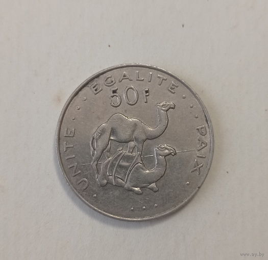 Джибути 50 франков 2007 год верблюды