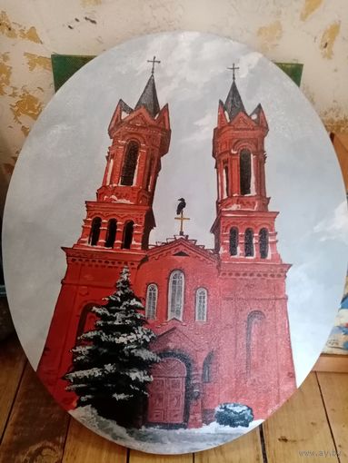 Картина Вероника Банкович "Костёл Св. Варвары", х. м., 40х50см,