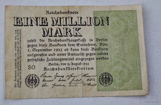 1923 год Германия 1 000 000 марок
