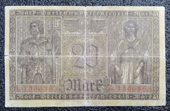 20 марок Германия 1918 г. (литера L)