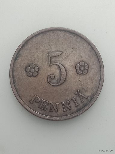Финляндия 5 пенни 1935 года .