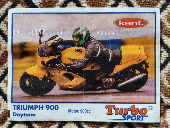 Вкладыш Turbo (Турбо) Sport (серия 1-70, Спорт, Blue), номер 22, Triumph 900 Daytona. Возможен небольшой торг.