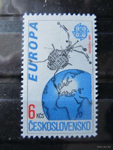Чехословакия 1989 Космос Связь Спутники Европа СЕПТ серия **(