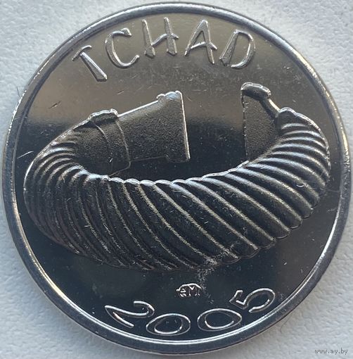 Чад 1500 франков (1 африка) 2005 г. Первобытные деньги