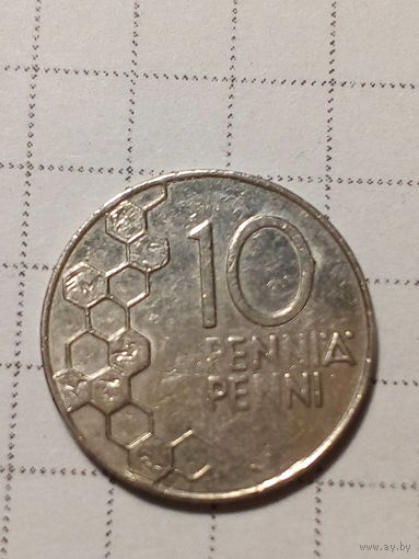 10 пенни Финляндия 1996 год.