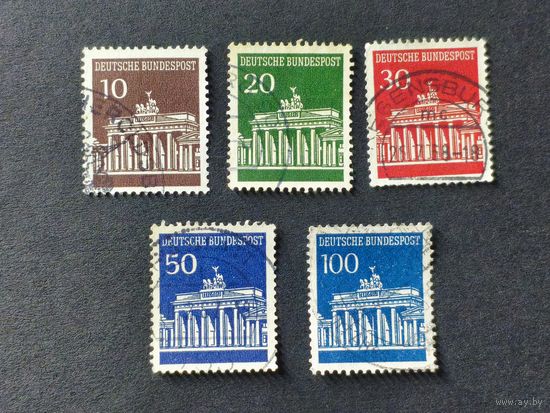 Германия 1966. Бранденбургские ворота, Берлин. Полная серия