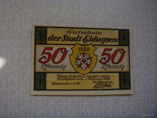 Германия 50 пфенингов нотгельд 1921 г.