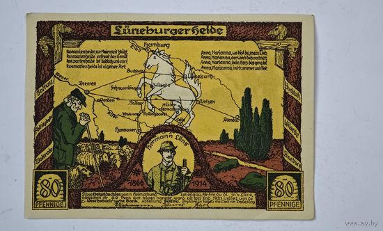 80  пфеннигов  Германия нотгельд