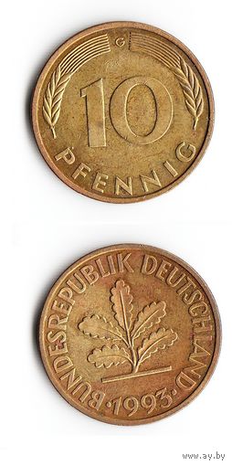 10 пфеннигов Германия 1993 года(G)