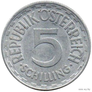 ТЕРРИТОРИЯ ВОЕННОЙ АДМИНИСТРАЦИИ В АВСТРИИ. 5 ШИЛЛИНГОВ 1952. НЕЧАСТАЯ.